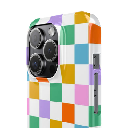 Colorful Checkerboard Slim Cases - FC-115