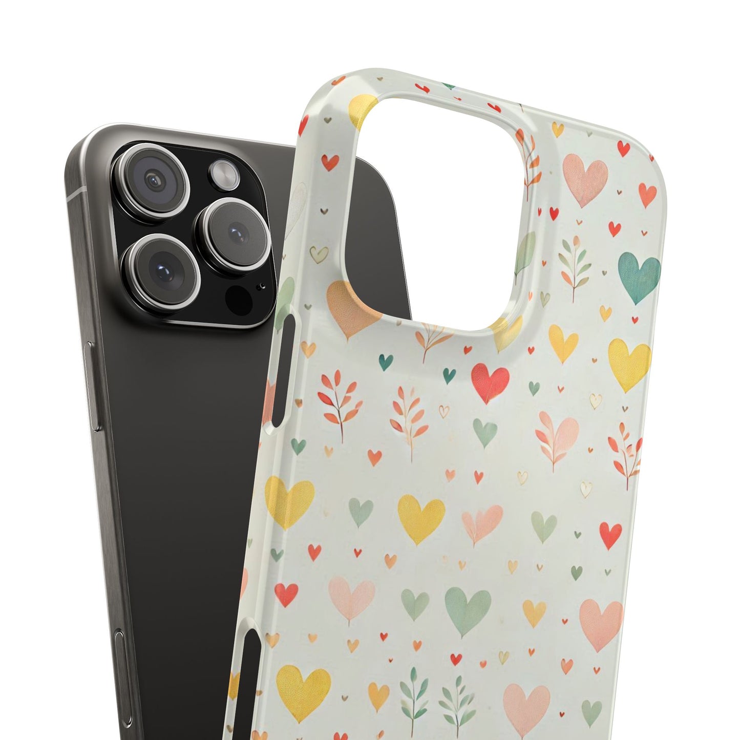 Hearts Slim Phone Case - FC-109