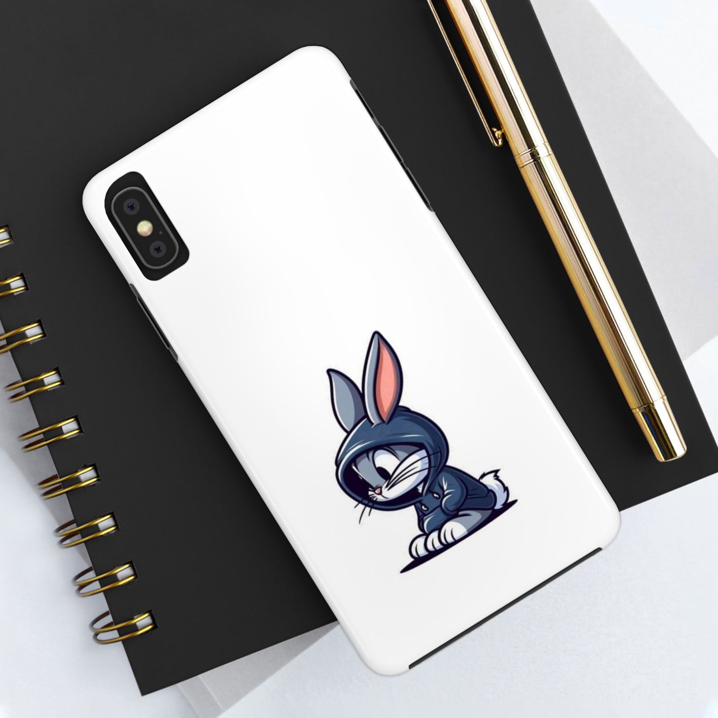 Cute Bunny White Tough Phone Cases