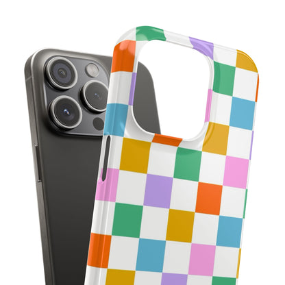 Colorful Checkerboard Slim Cases - FC-115