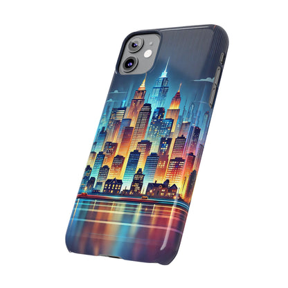 City Scape At Light Slim Phone Cases