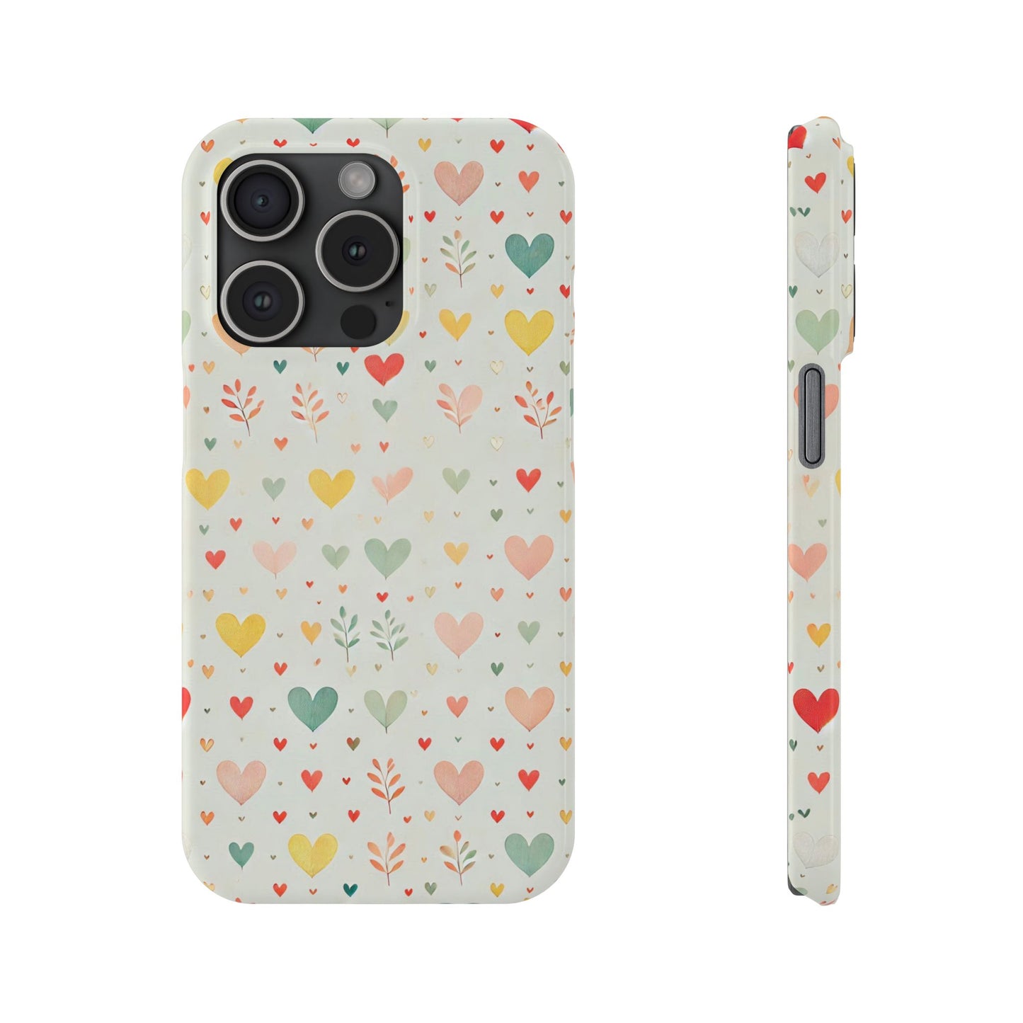 Hearts Slim Phone Case - FC-109