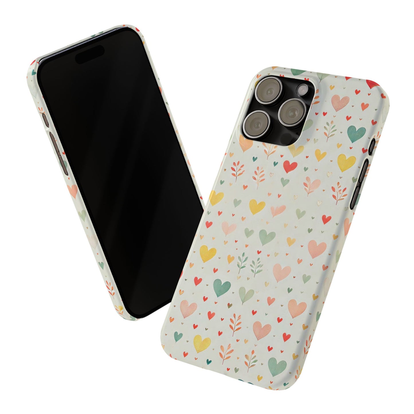 Hearts Slim Phone Case - FC-109