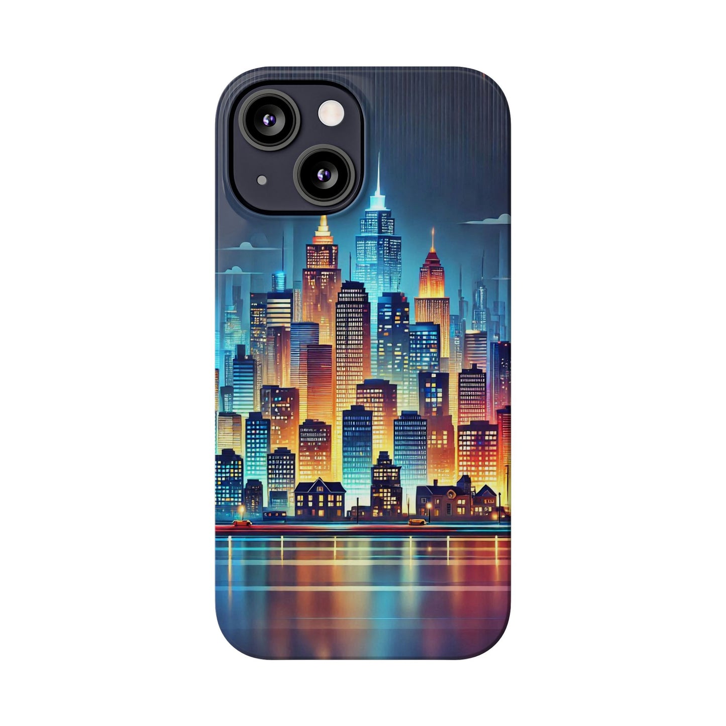 City Scape At Light Slim Phone Cases