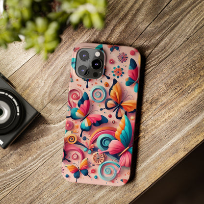 Butterfly Theme Slim Phone Cases