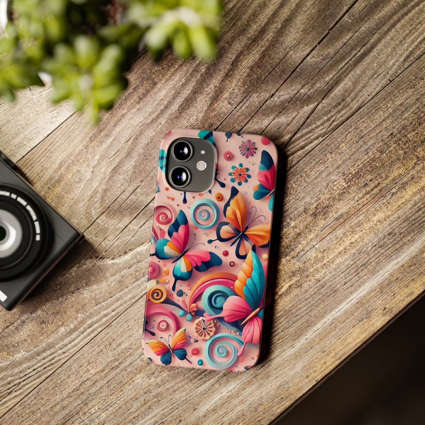 Butterfly Theme Slim Phone Cases