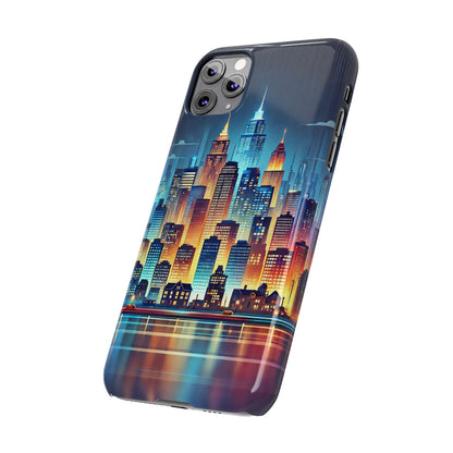 City Scape At Light Slim Phone Cases