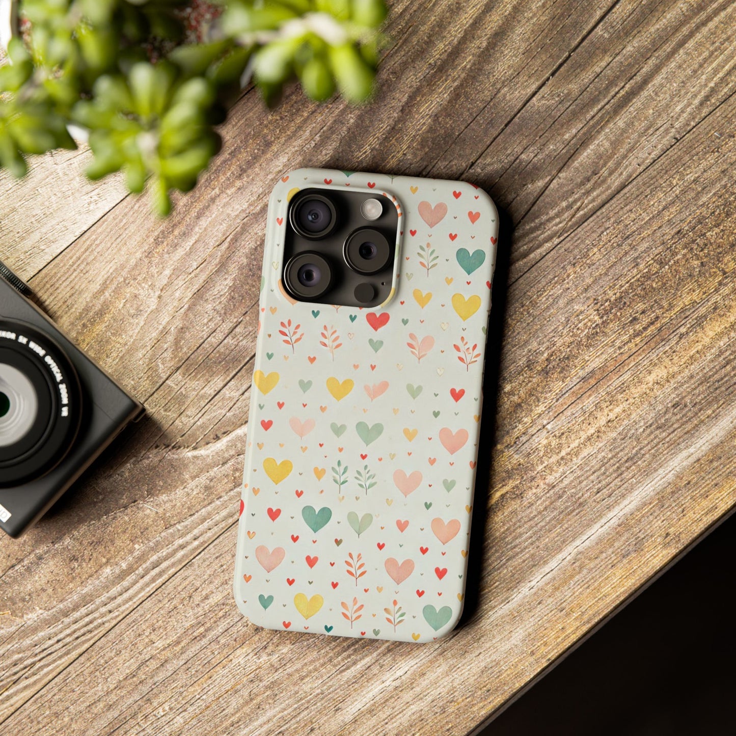 Hearts Slim Phone Case - FC-109