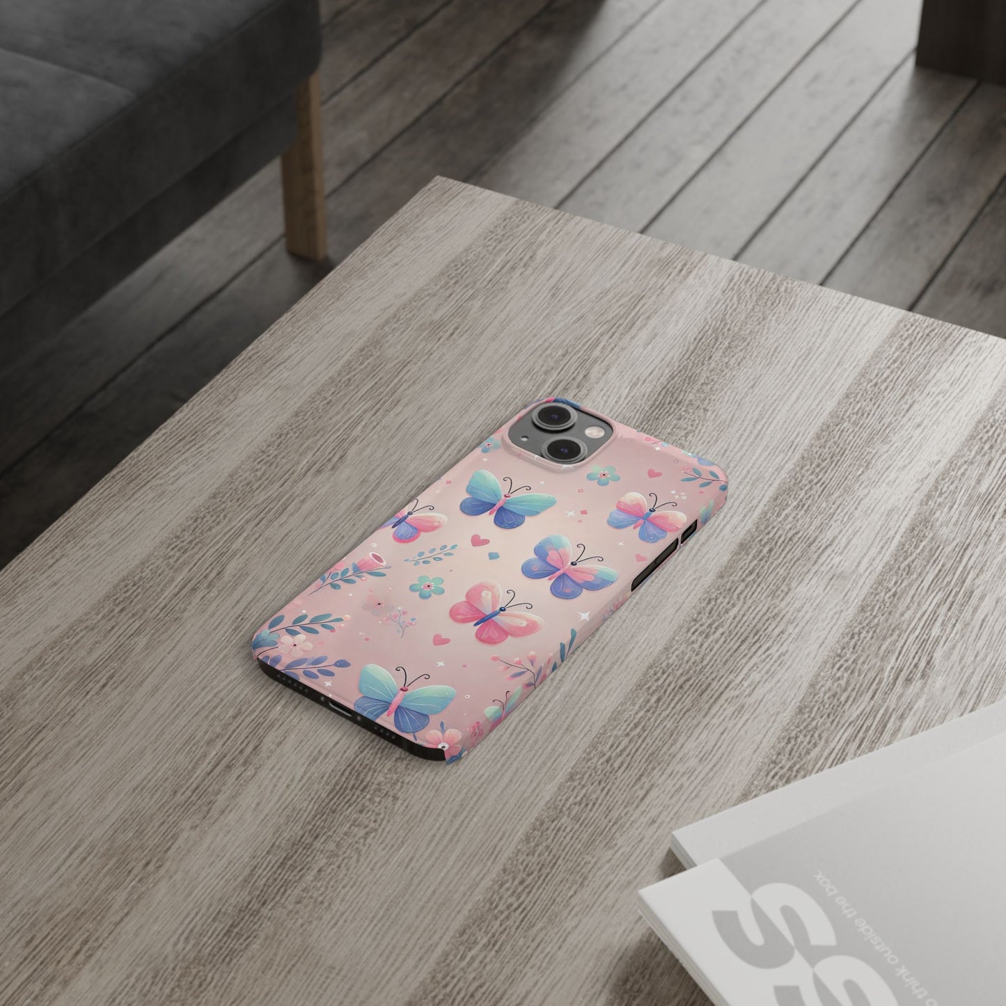 Cute Butterfly Pattern  Slim Phone Case - FC-104