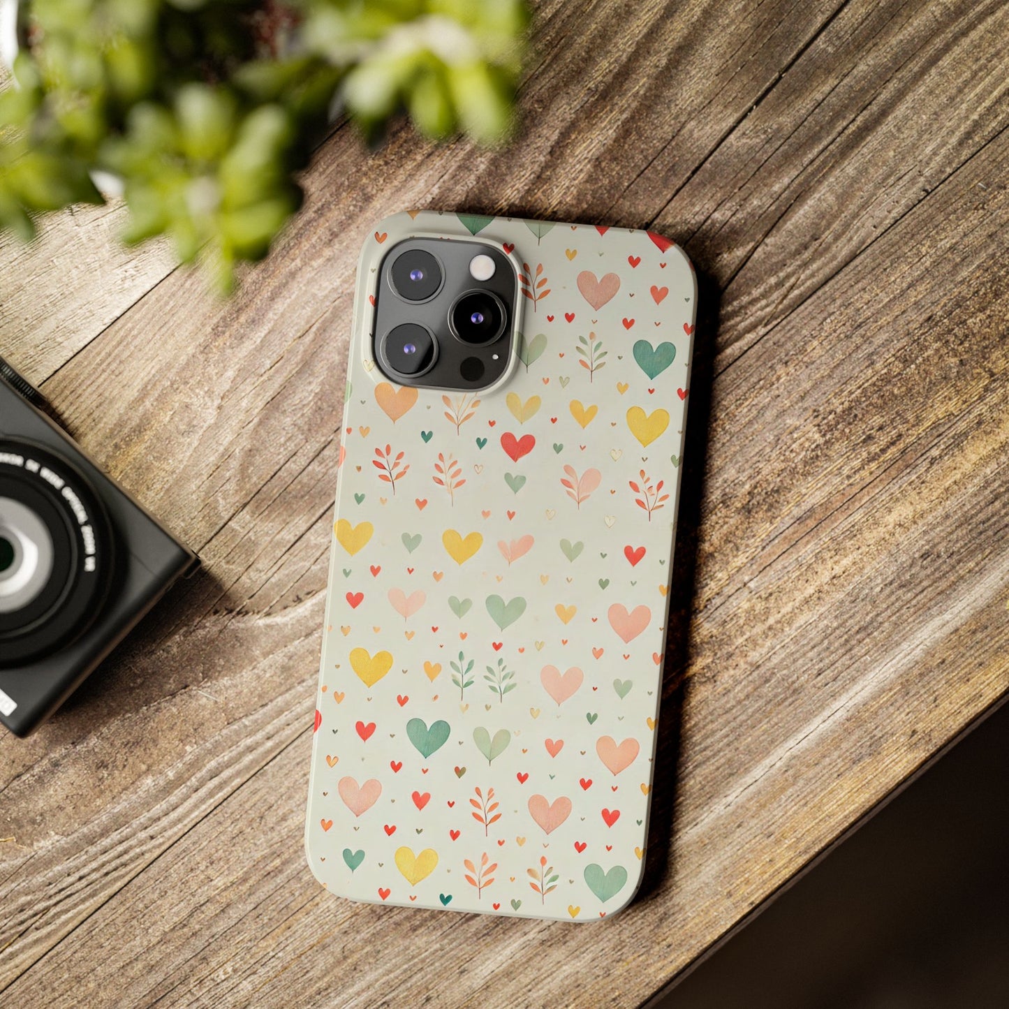 Hearts Slim Phone Case - FC-109