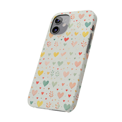 Hearts Slim Phone Case - FC-109