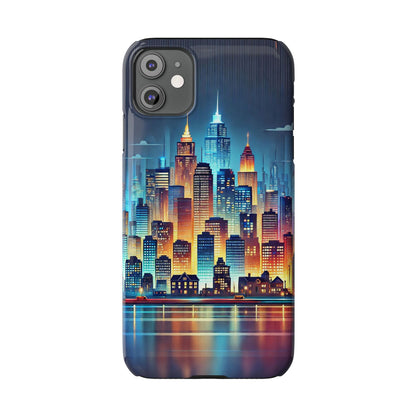 City Scape At Light Slim Phone Cases