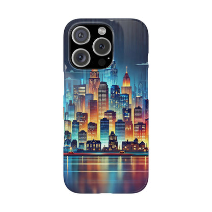 City Scape At Light Slim Phone Cases