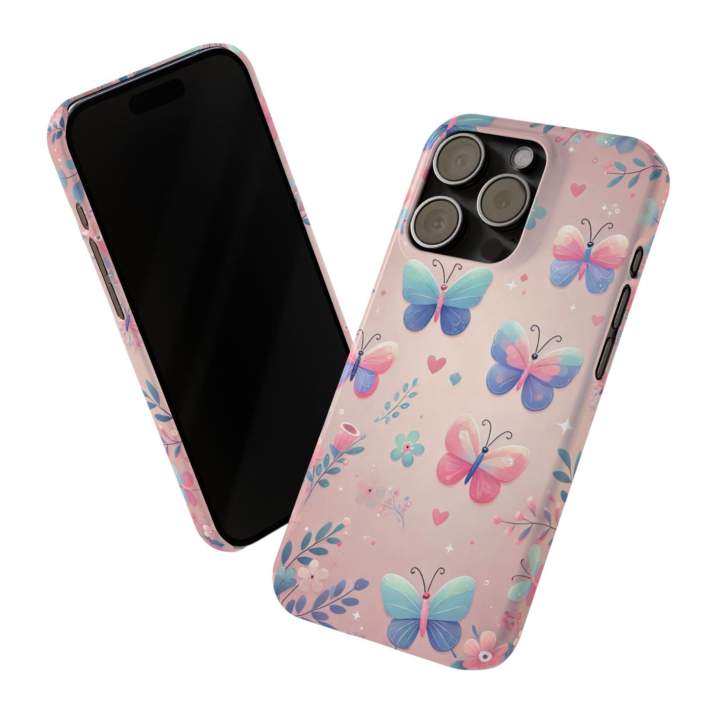 Cute Butterfly Pattern  Slim Phone Case - FC-104