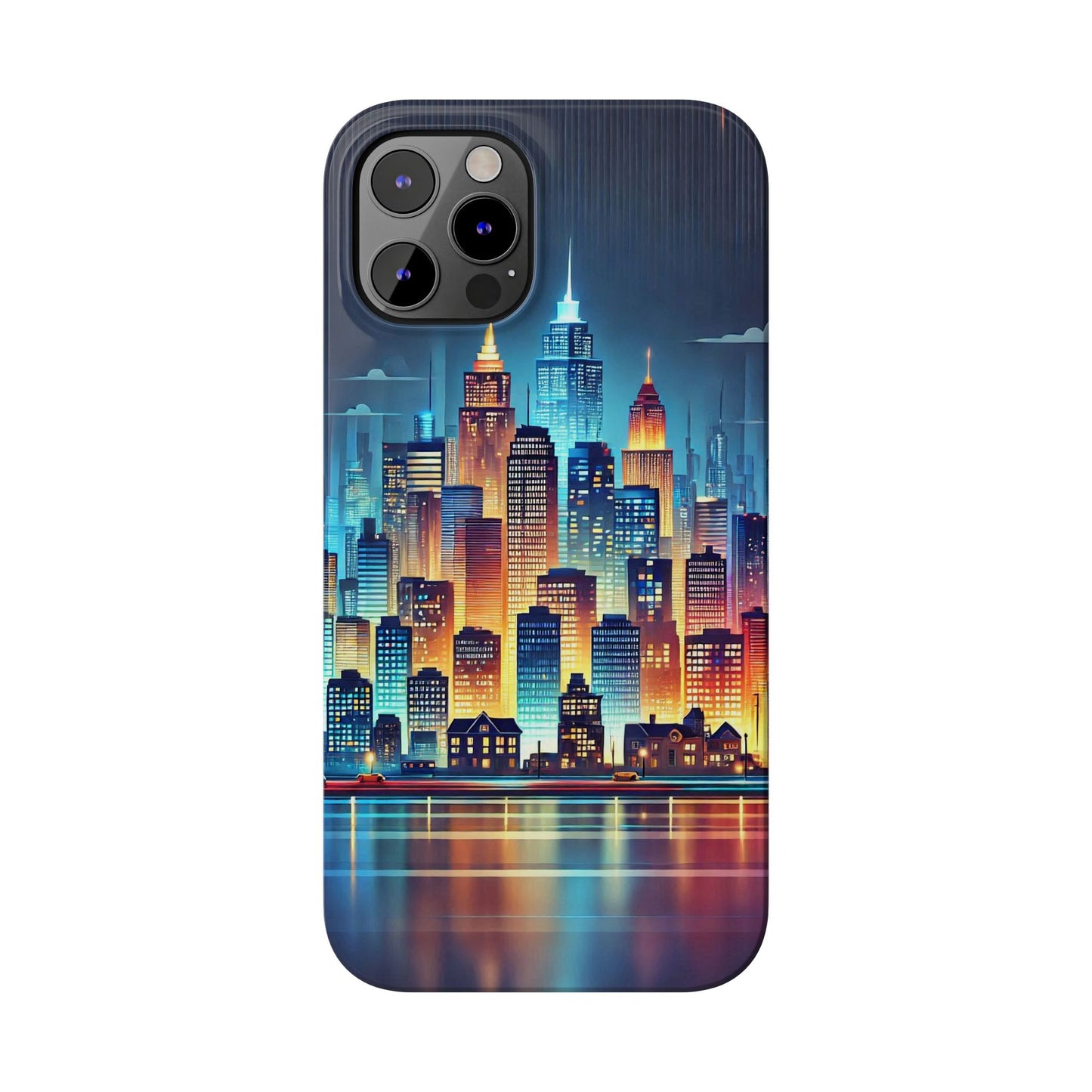 City Scape At Light Slim Phone Cases