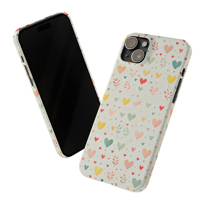 Hearts Slim Phone Case - FC-109