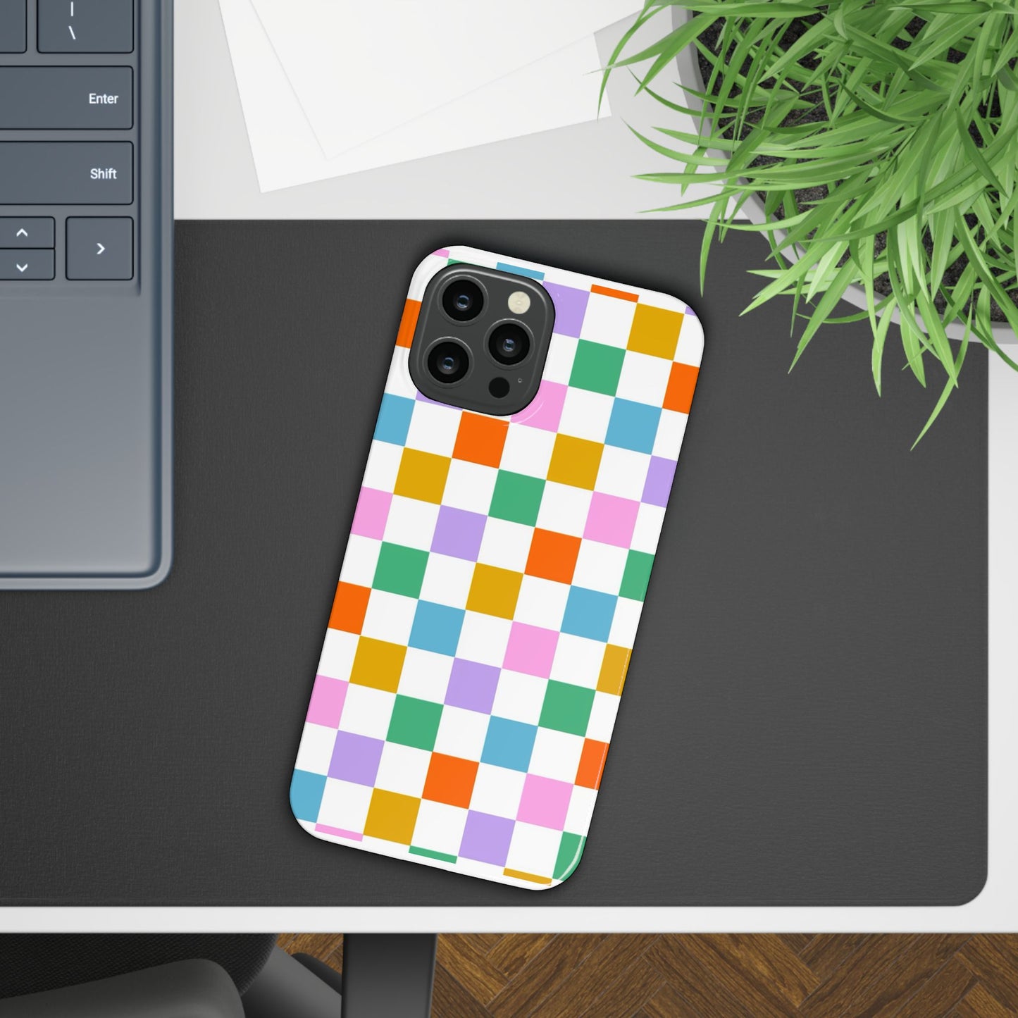 Colorful Checkerboard Slim Cases - FC-115