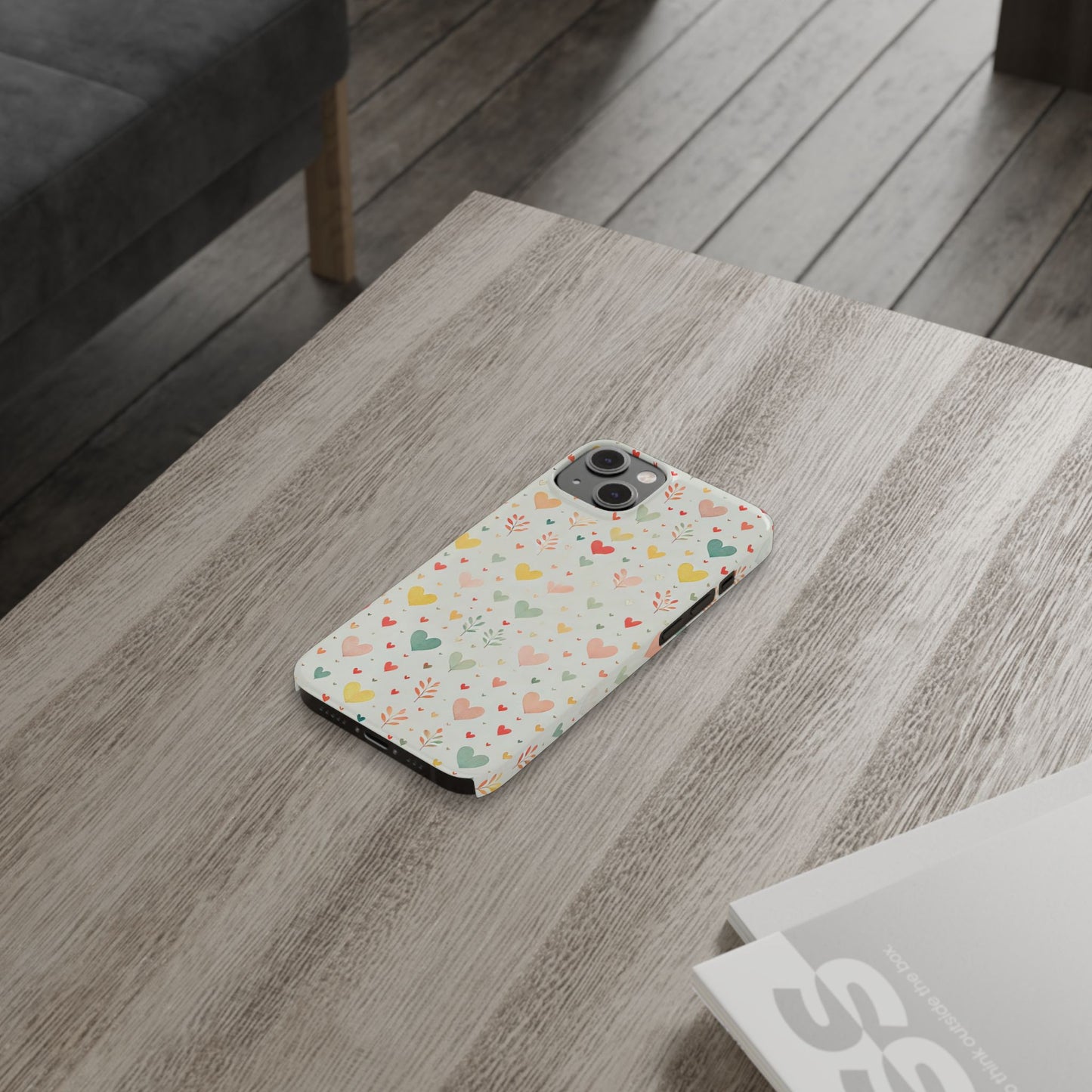 Hearts Slim Phone Case - FC-109