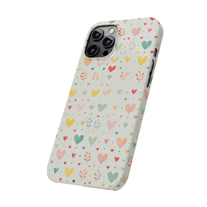 Hearts Slim Phone Case - FC-109