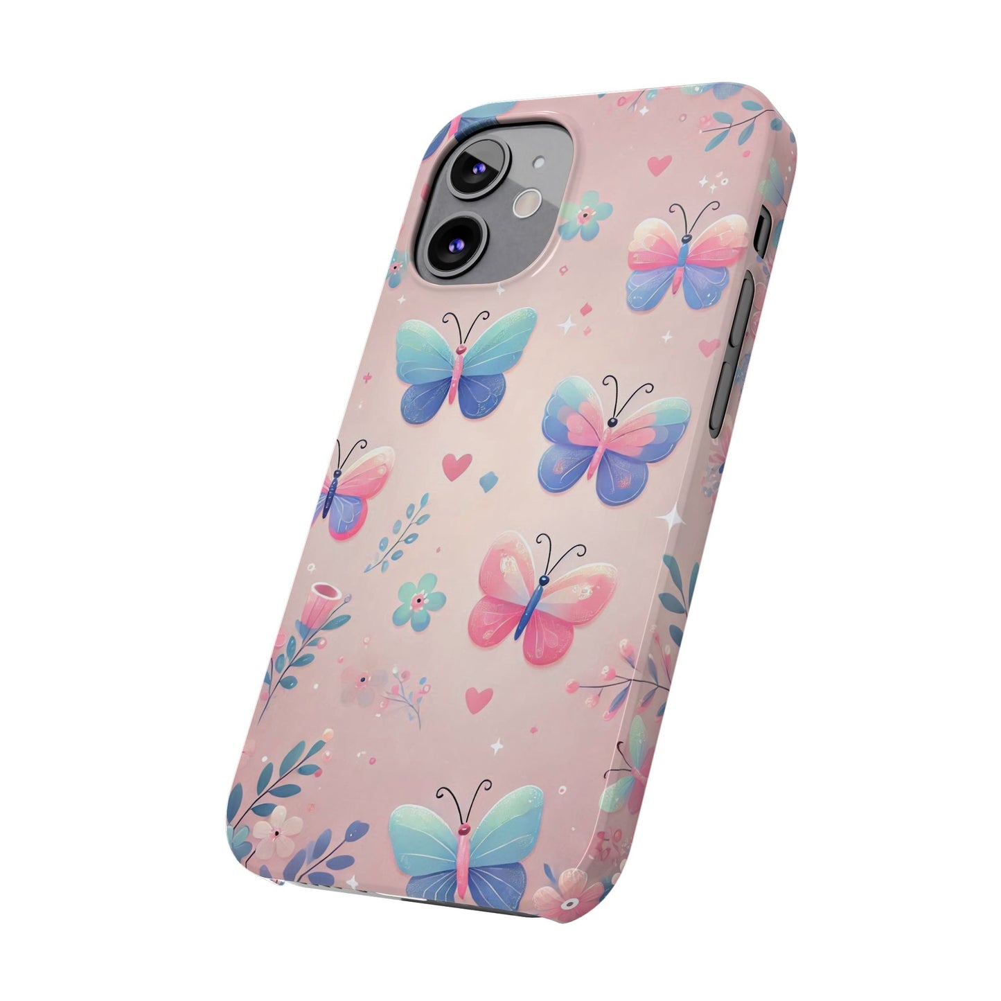 Cute Butterfly Pattern  Slim Phone Case - FC-104