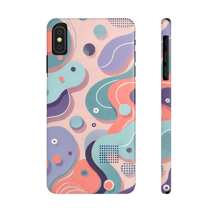 Abstract organic shapes in purple, mint Theme Slim Phone Cases- FC-101