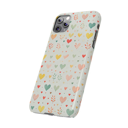 Hearts Slim Phone Case - FC-109