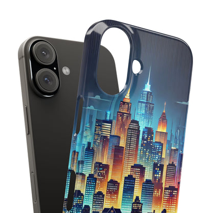 City Scape At Light Slim Phone Cases