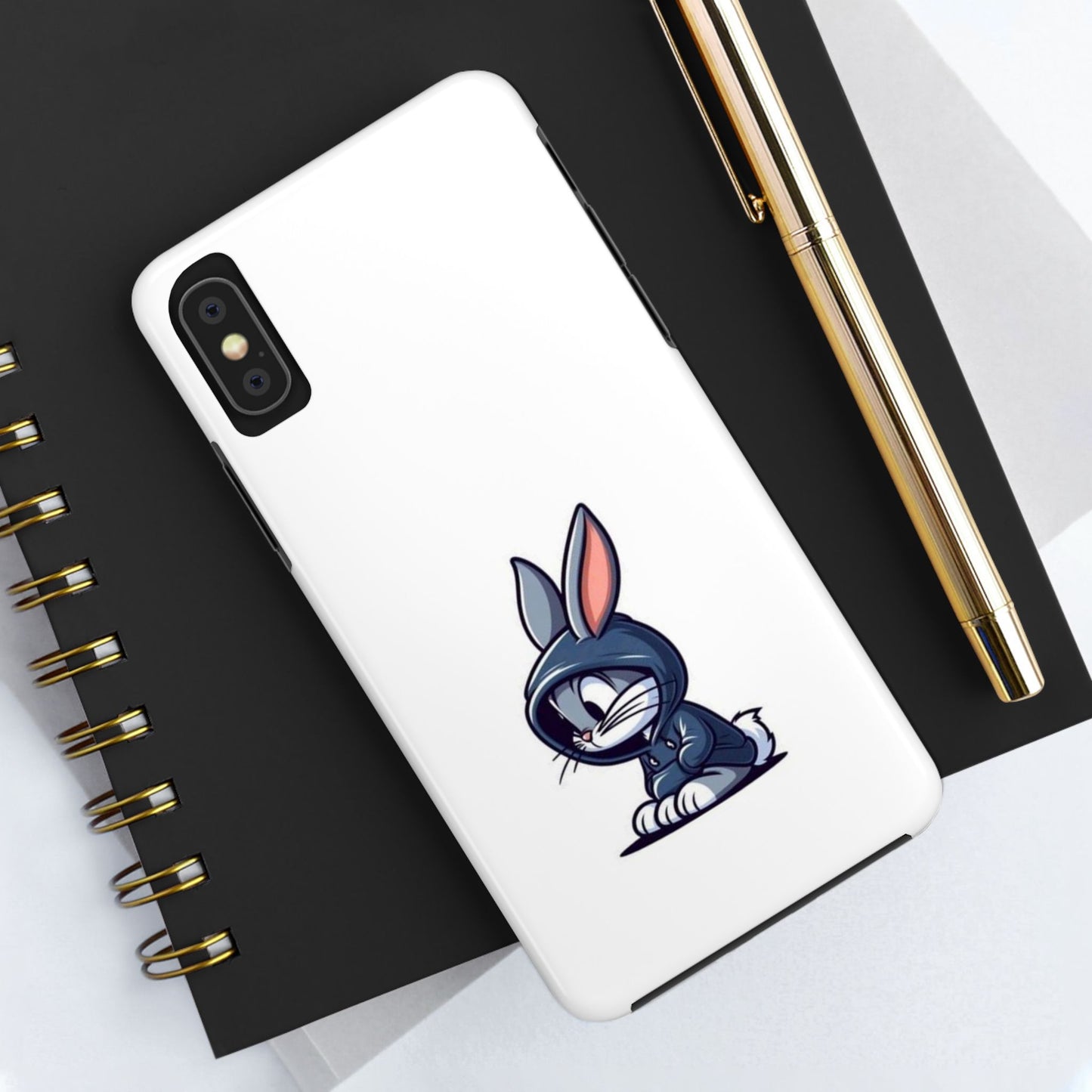 Cute Bunny White Tough Phone Cases