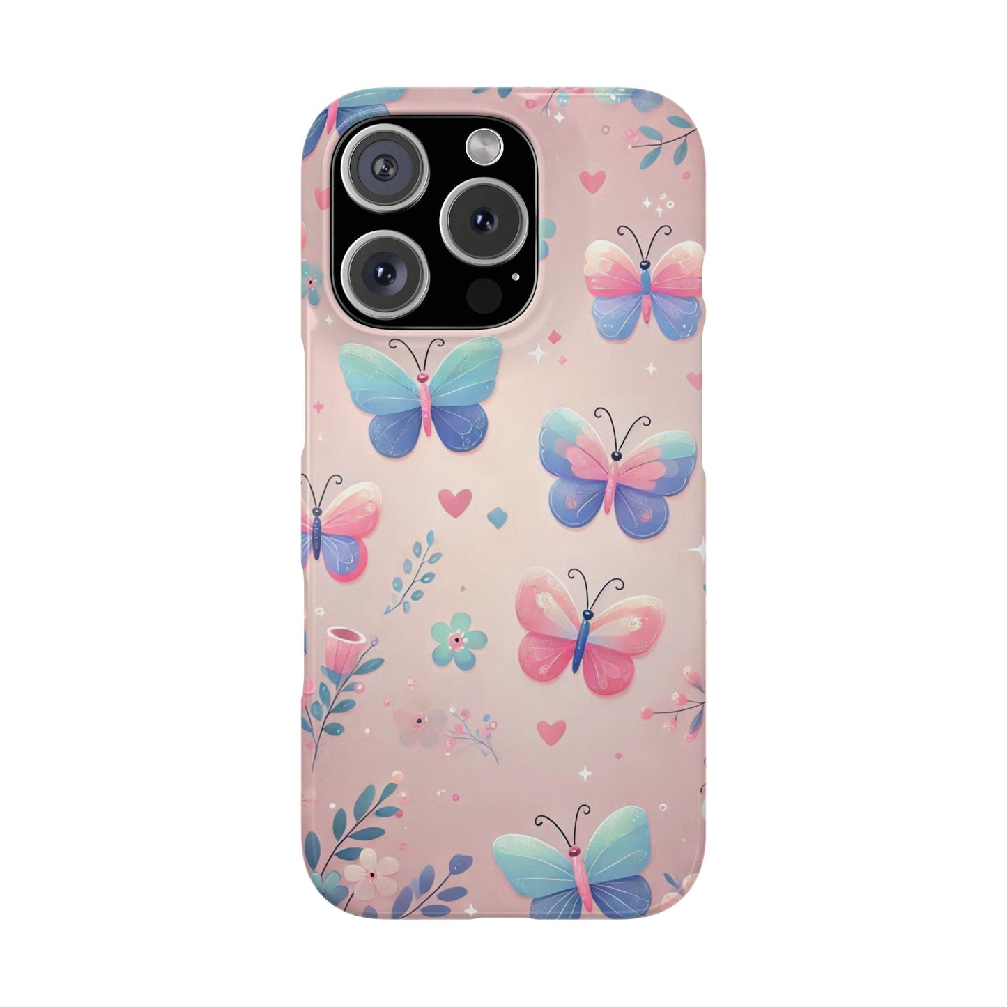 Cute Butterfly Pattern  Slim Phone Case - FC-104