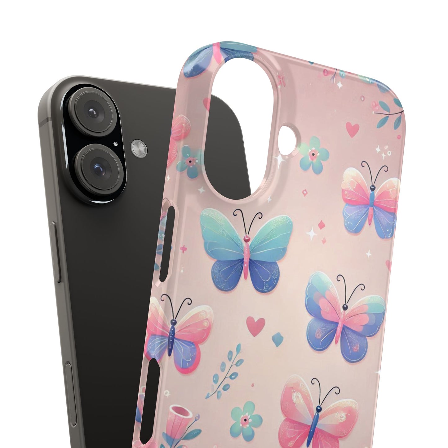 Cute Butterfly Pattern  Slim Phone Case - FC-104