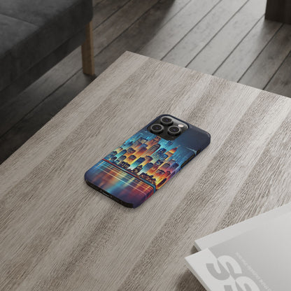 City Scape At Light Slim Phone Cases