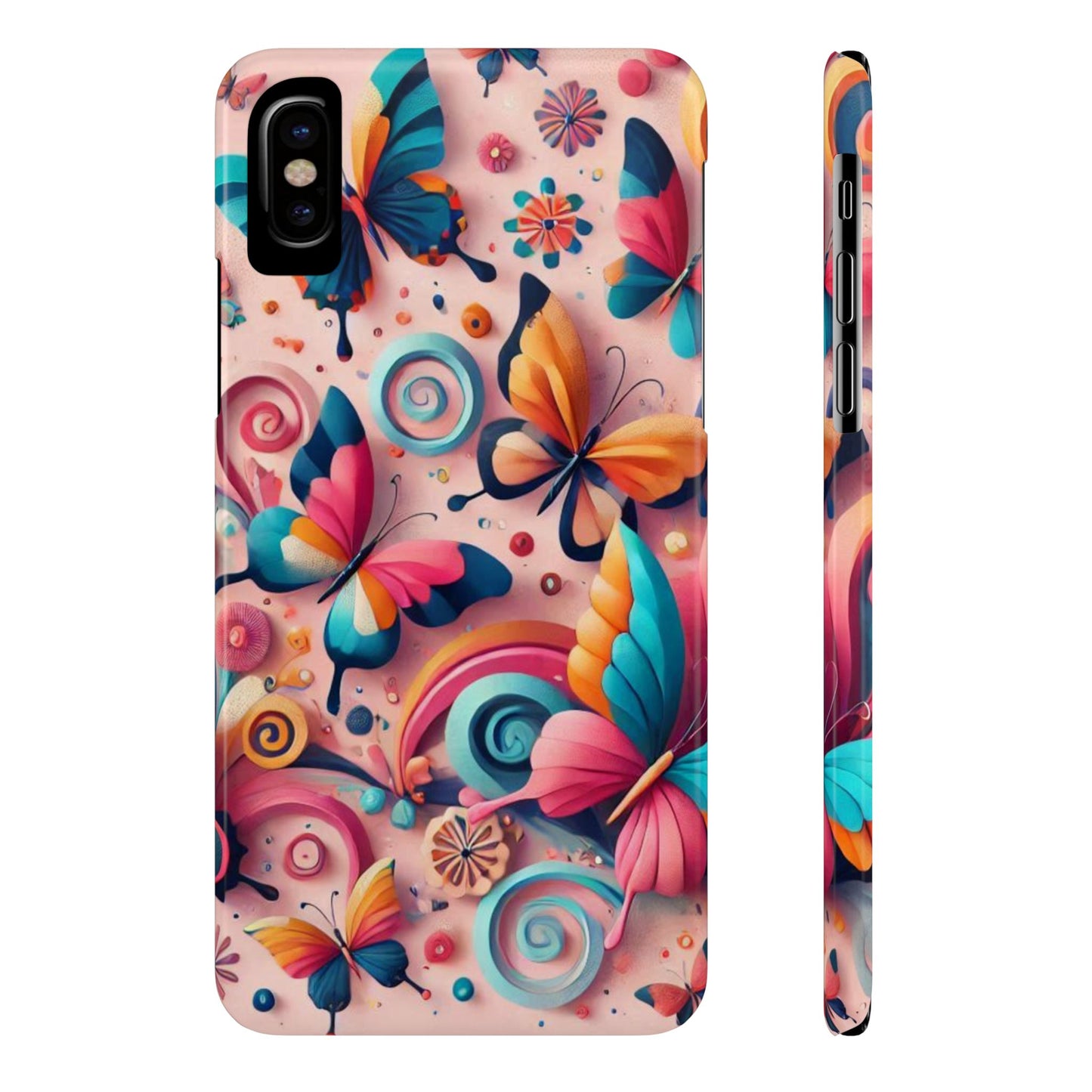 Butterfly Theme Slim Phone Cases