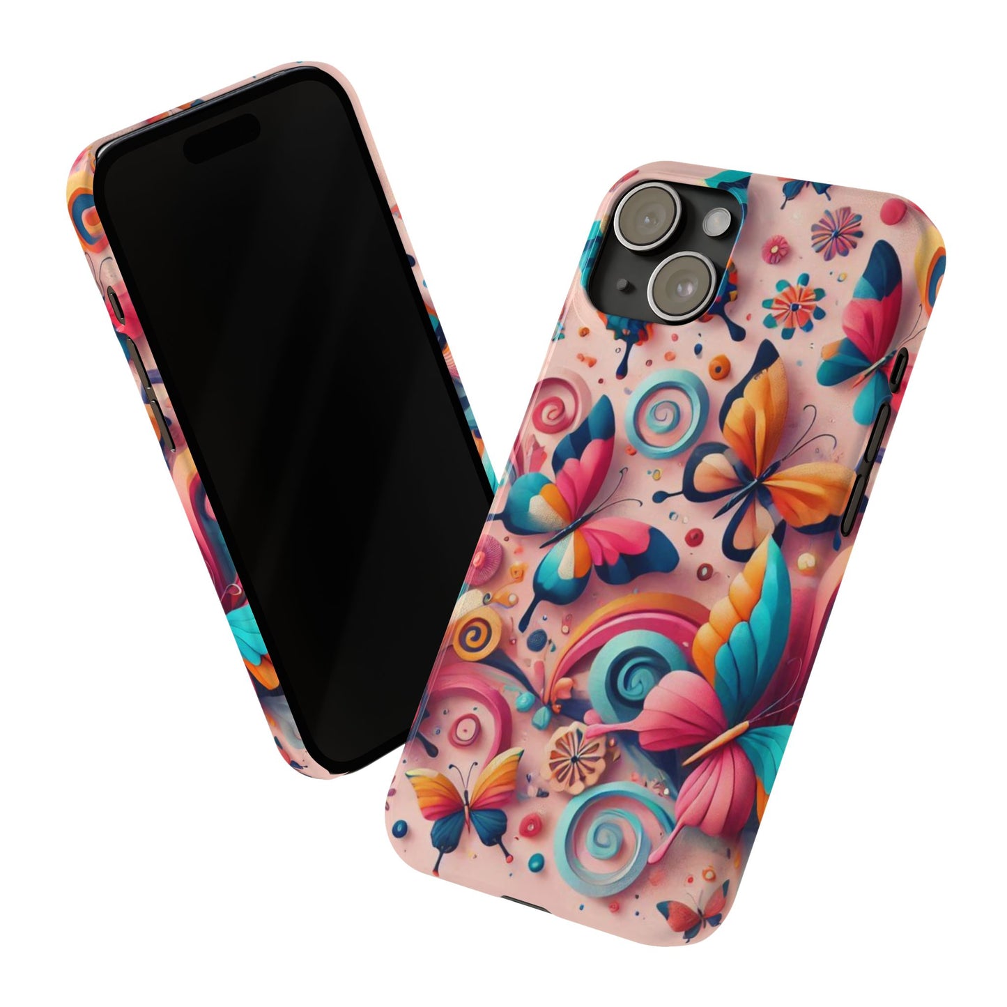 Butterfly Theme Slim Phone Cases