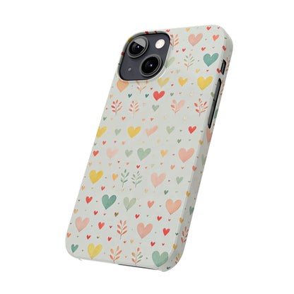 Hearts Slim Phone Case - FC-109