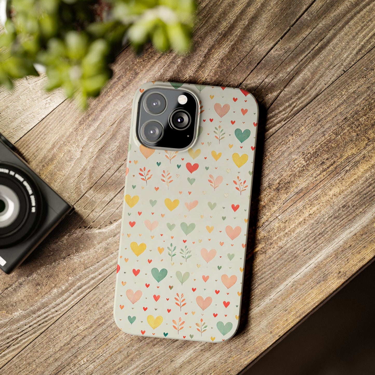 Hearts Slim Phone Case - FC-109