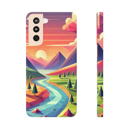 Low-Poly Style Landscape Slim Cases