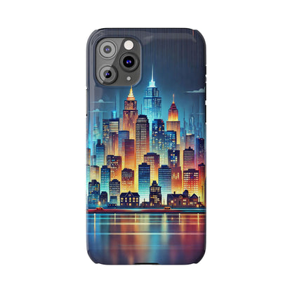 City Scape At Light Slim Phone Cases