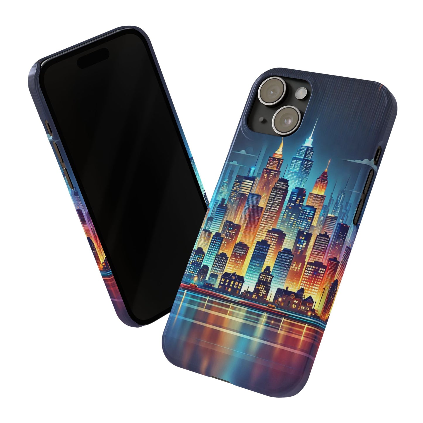 City Scape At Light Slim Phone Cases