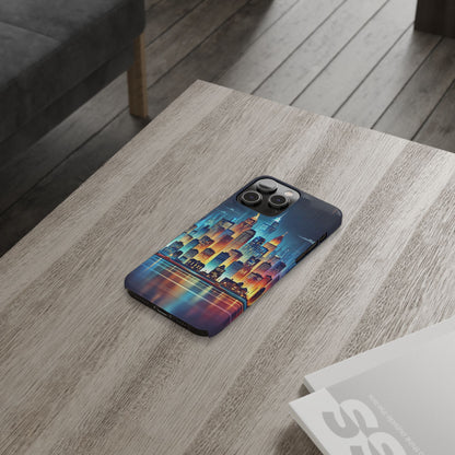 City Scape At Light Slim Phone Cases