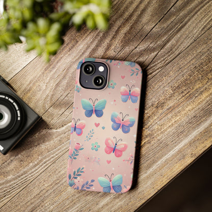 Cute Butterfly Pattern  Slim Phone Case - FC-104