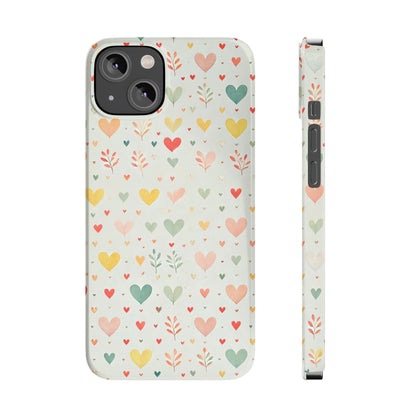 Hearts Slim Phone Case - FC-109