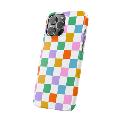 Colorful Checkerboard Slim Cases - FC-115