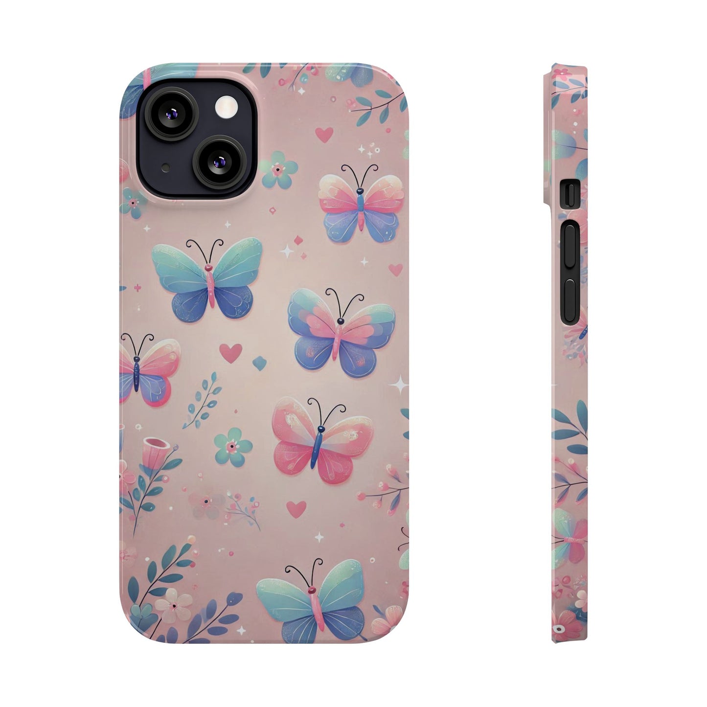 Cute Butterfly Pattern  Slim Phone Case - FC-104