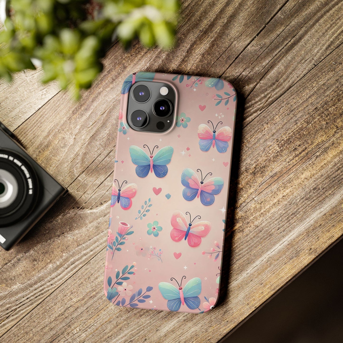 Cute Butterfly Pattern  Slim Phone Case - FC-104