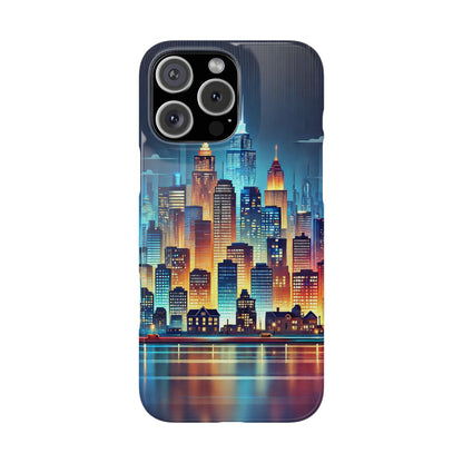 City Scape At Light Slim Phone Cases