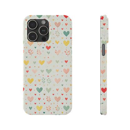 Hearts Slim Phone Case - FC-109