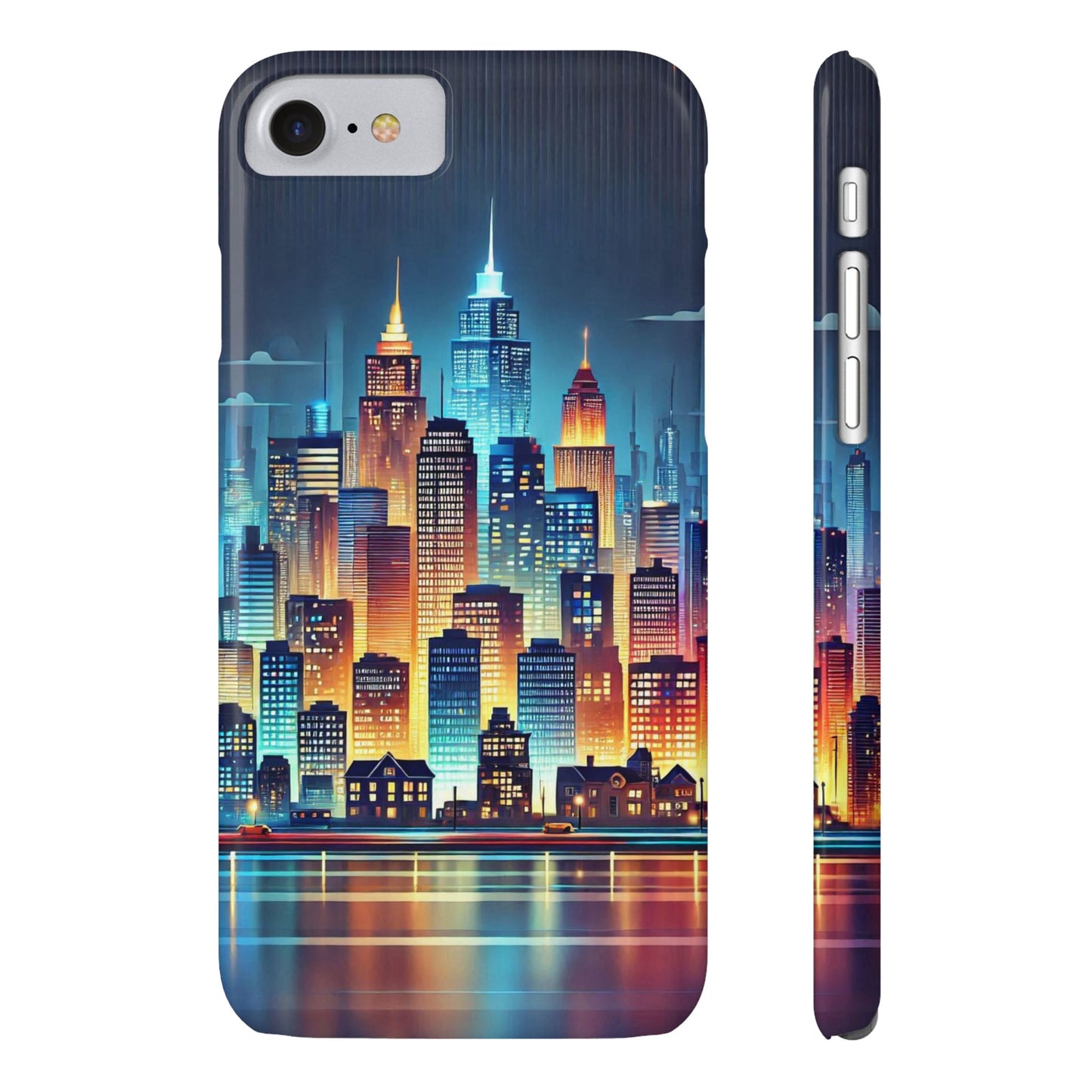 City Scape At Light Slim Phone Cases