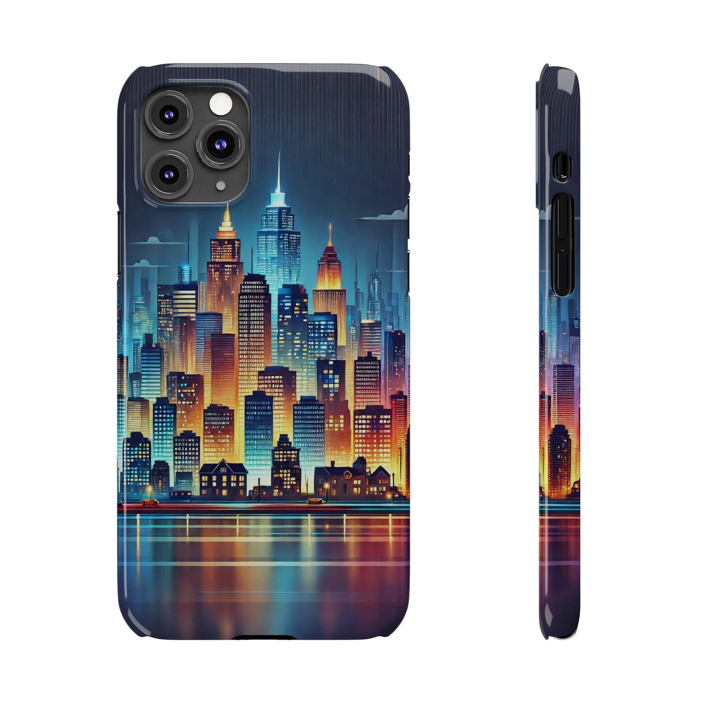 City Scape At Light Slim Phone Cases