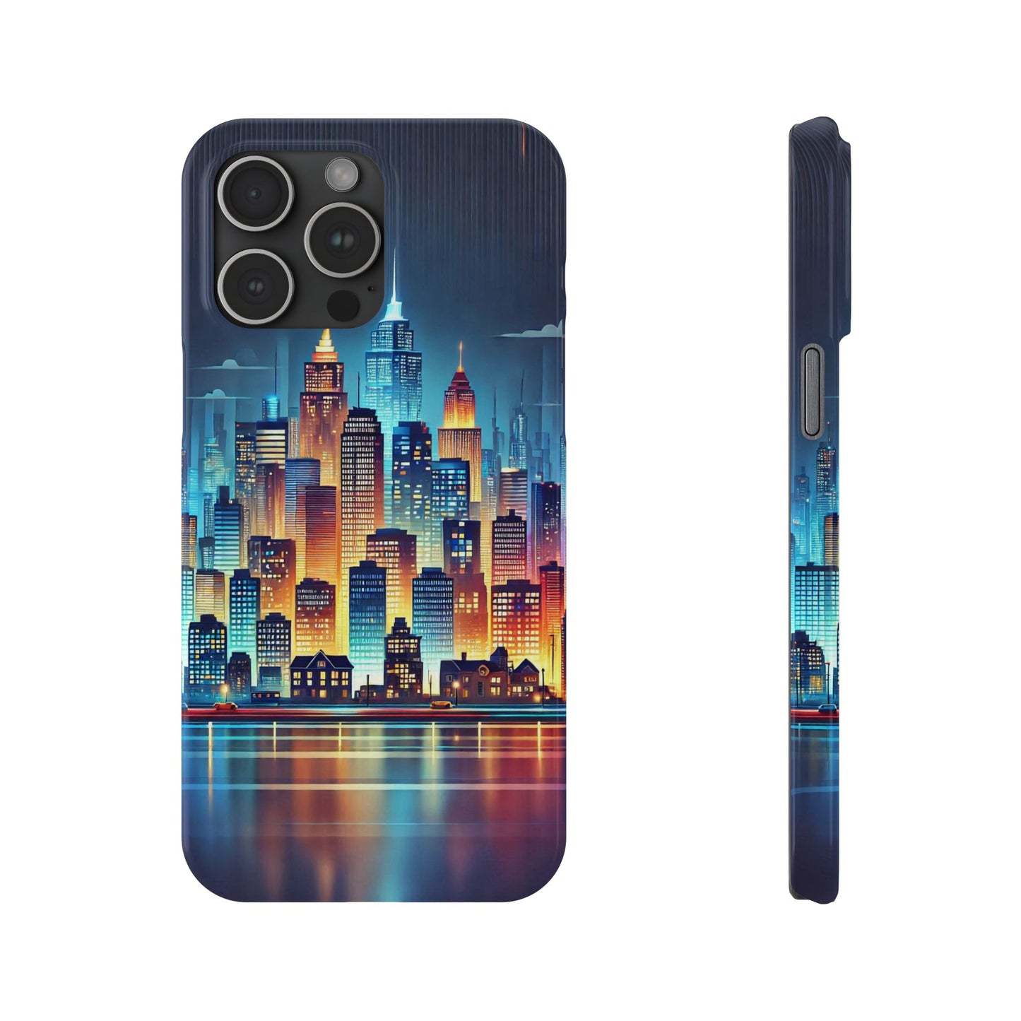 City Scape At Light Slim Phone Cases