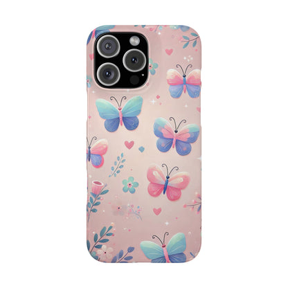 Cute Butterfly Pattern  Slim Phone Case - FC-104